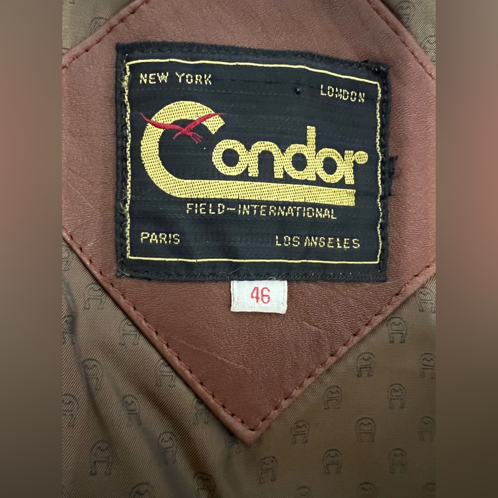 Condor Brown Leather Western Moto Biker Vest w/ Back Buckle Size 46 - Picture 4 of 10